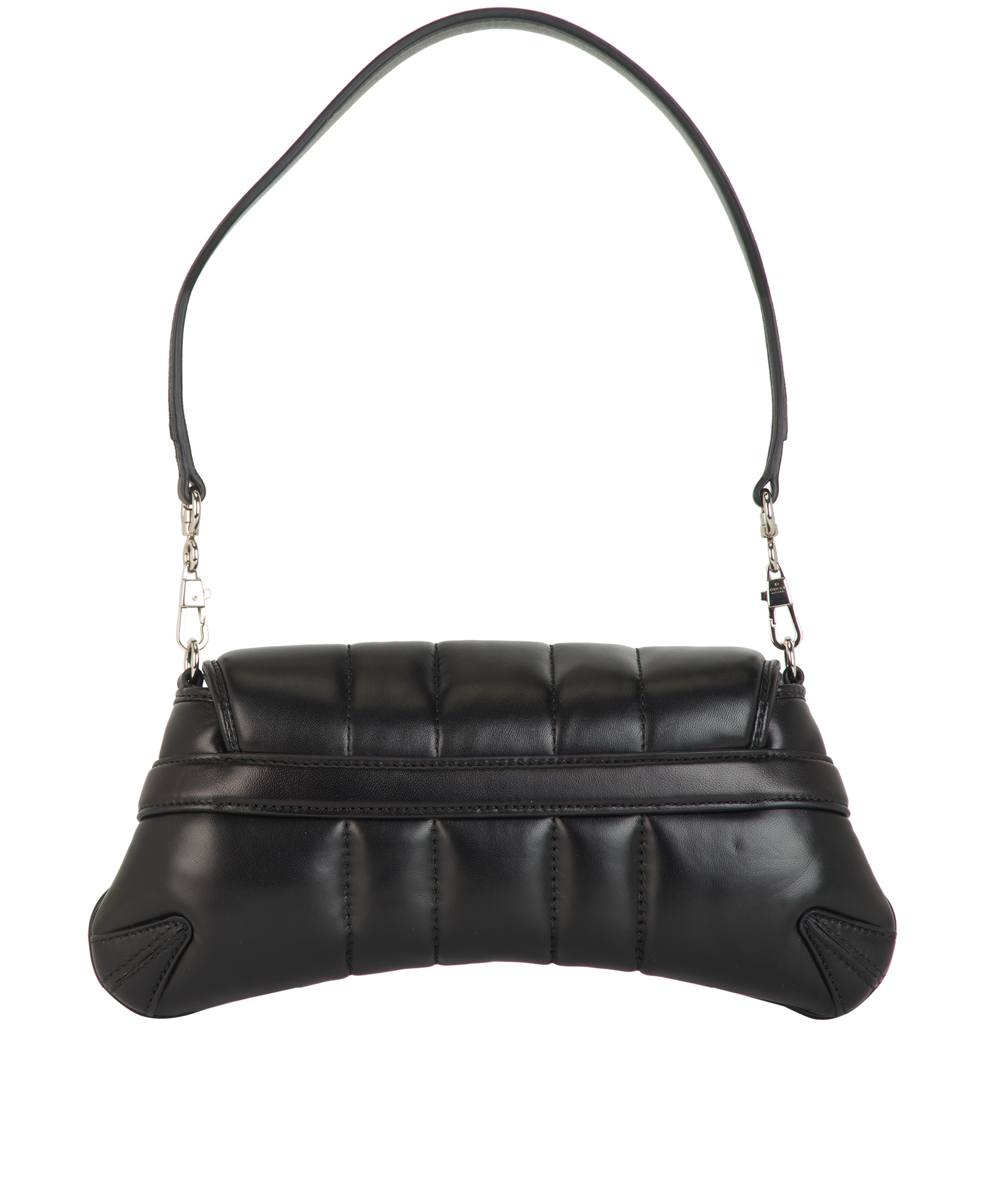 Small Chain Quilted Horsebit, &pound;1,100, Handbags, Black, Leather, Back view